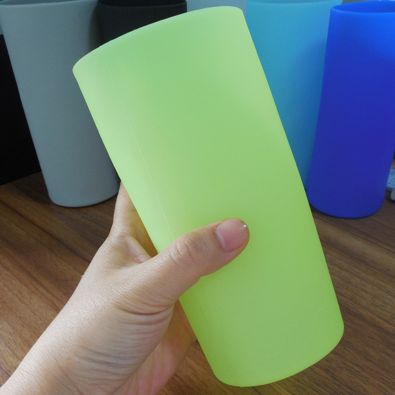 加长硅胶杯套包底杯套直径7.5*18cm玻璃水杯硅胶保护套