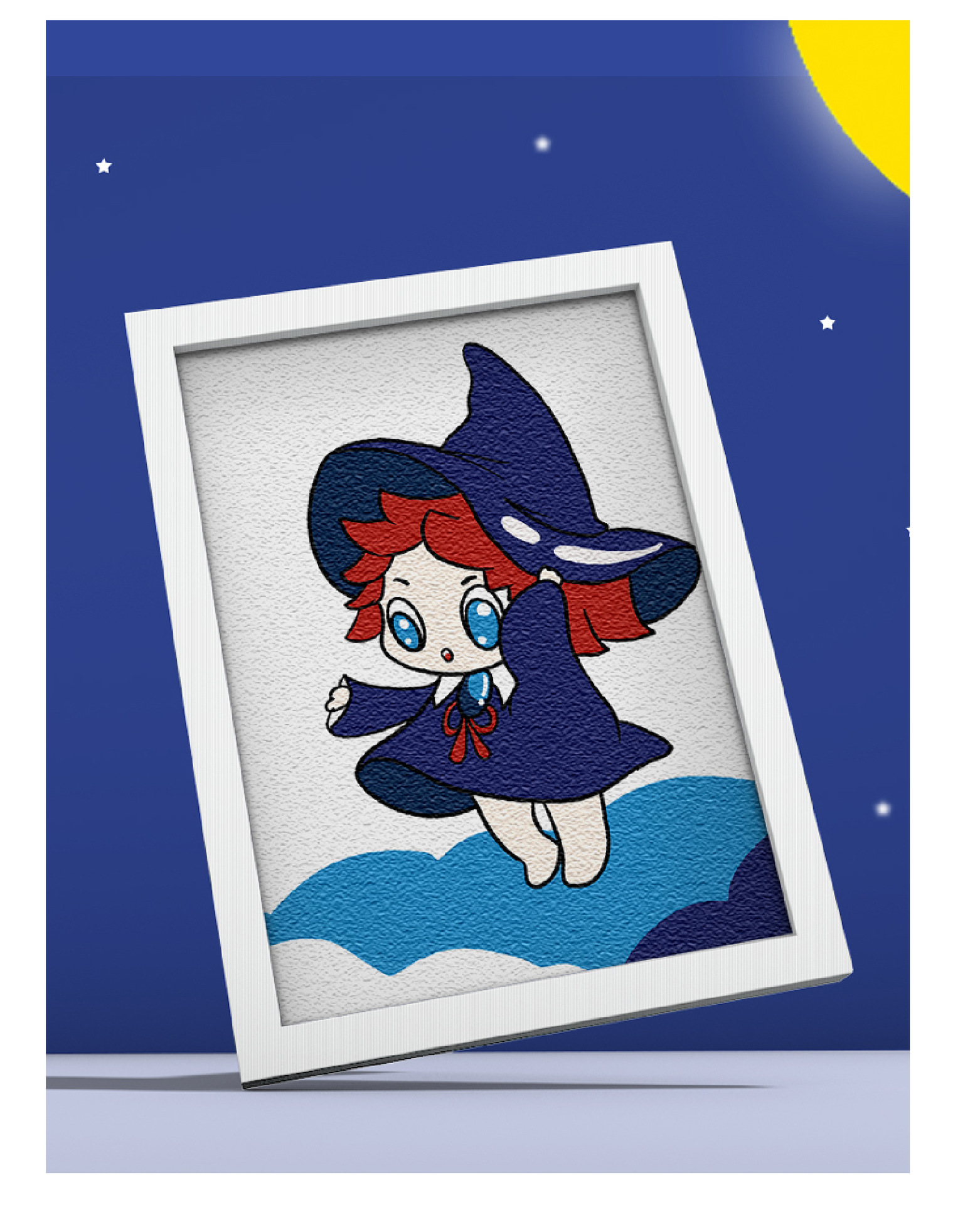 儿童国风汉服小公主纸浆画送女生生日礼物小女孩减压数字填色画家