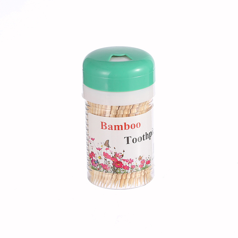 Bamboo Toothpick Disposable Double-Headed Hotel Restaurant Home Portable Barrel Bamboo Fine Toothpick Factory Wholesale