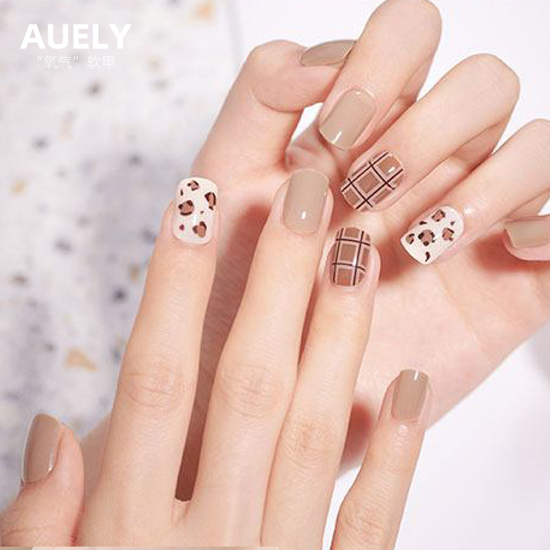 2023 Foreign Trade Exclusive for Nail Tips Wholesale Wearable Nail Stickers Wear Soft Armor 30 Pieces Wholesale