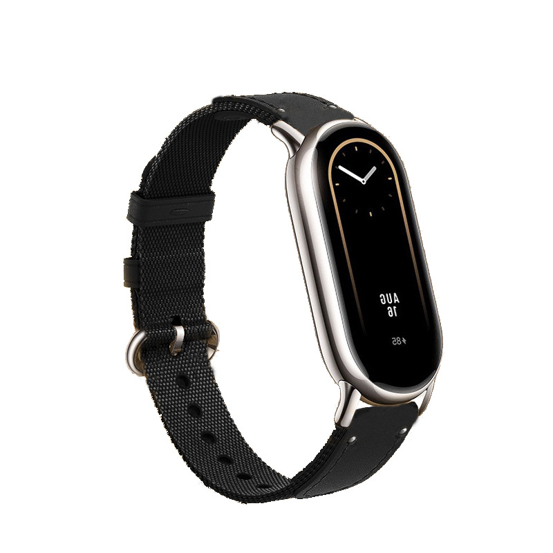 Suitable for Xiaomi 8 Strap Nylon Leather Patchwork Sports Mi Bracelet 6/7/8 Wristband Smart Watch Strap