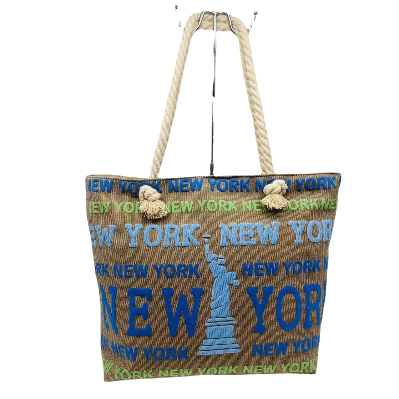 New Beach Bag European and American Style Statue of Liberty Practical Hard-Working Style Foam Personality Shoulder Bag Cotton String Portable