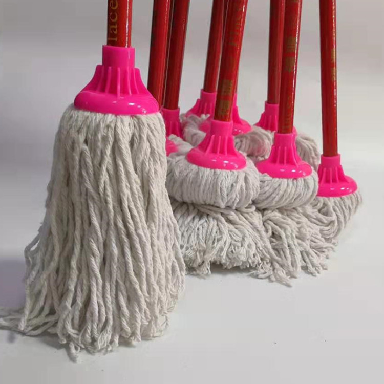 bg54批发加厚全棉线圆头拧水拖把老式吸水拖地拖墩普通家用酒店物