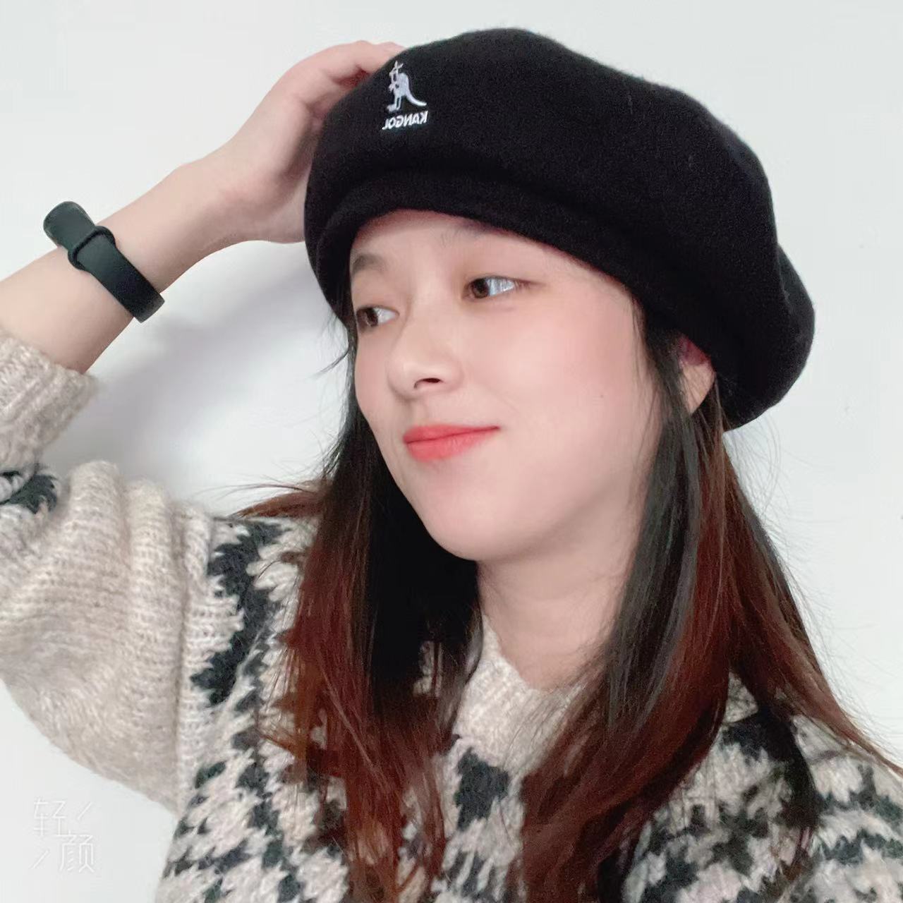 羊毛贝雷帽女秋冬款kangol复古赫本风优雅画家帽柔软保暖时尚帽子