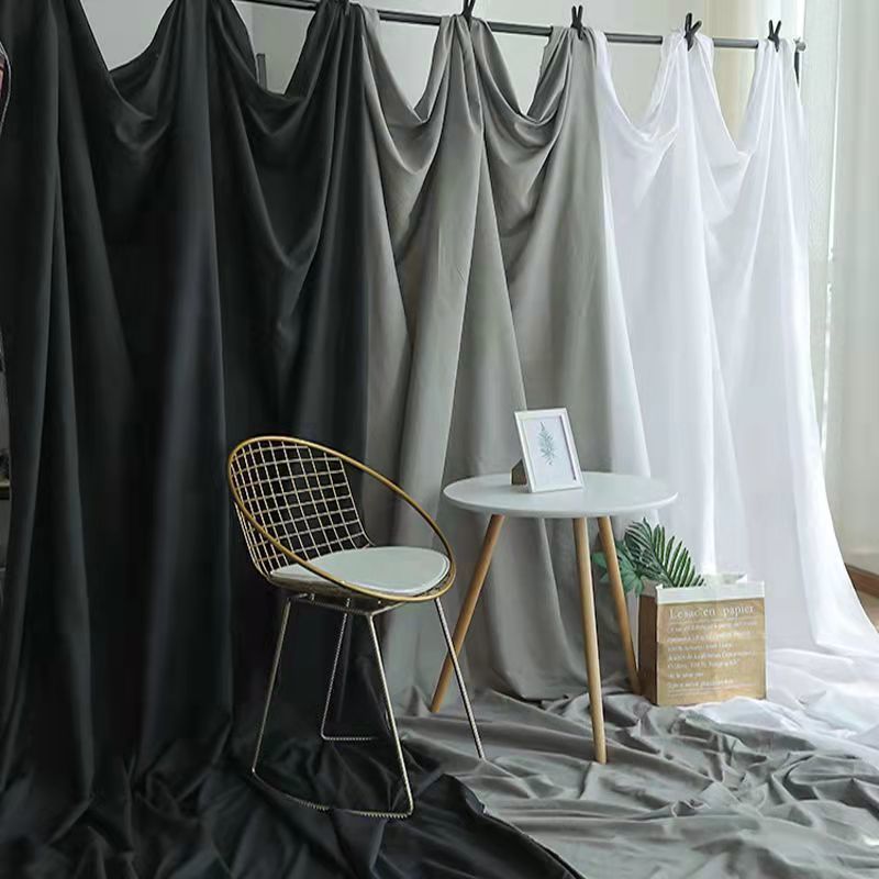 衬布黑色拍照摄影背景布ins网店直播服装拍摄背景墙道具白色挂布