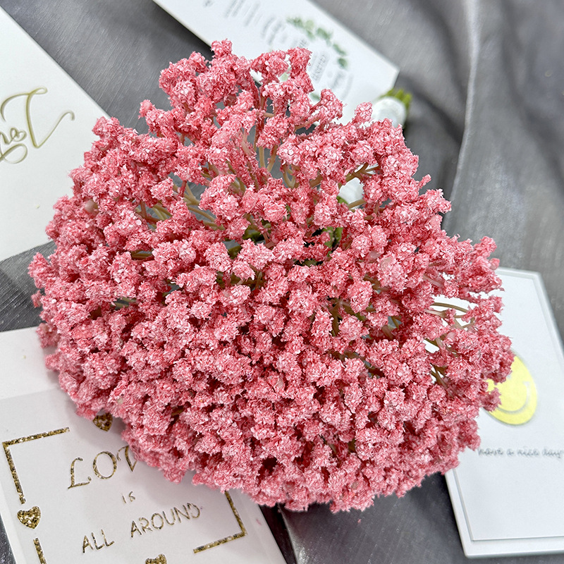 New All-Rice Flower Material Starry Simulation Bridal Bouquet Wedding Ceremony on-Site Creative Bridal Bouquet New Product Wholesale