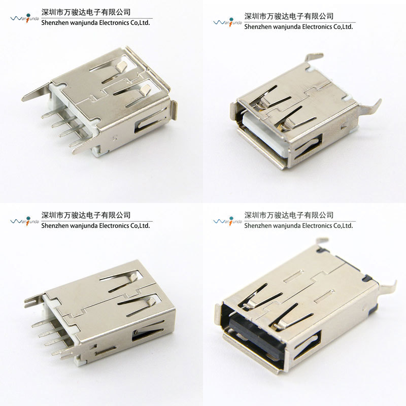 立式180度直插USB插座 USB HUB排插充电座 USB2.0母座端子