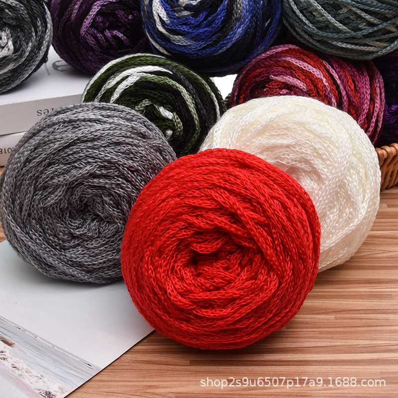 现货批发晴纶空心线 编制暴力熊段染diy多色晴纶空心线代发