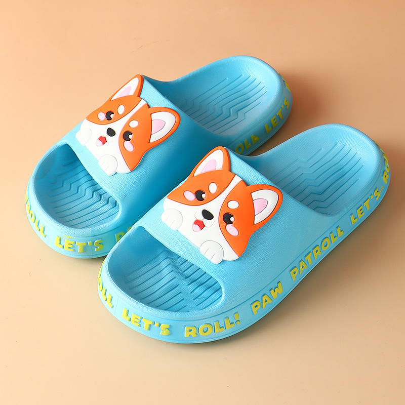 Slippers Girls Small and Older Children Summer Home Indoor Bathroom Bath Soft Bottom Poop Feeling Outer Wear Thick Bottom Sandals Cartoon