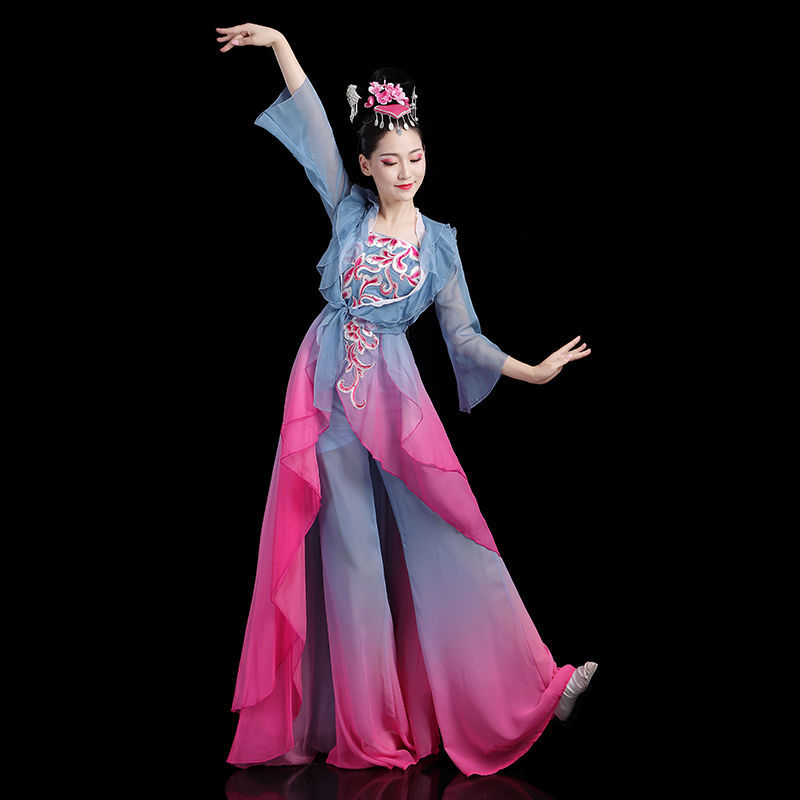 新款古典舞演出服女飘逸秋季风仙女古风独舞服装点绛唇舞蹈服