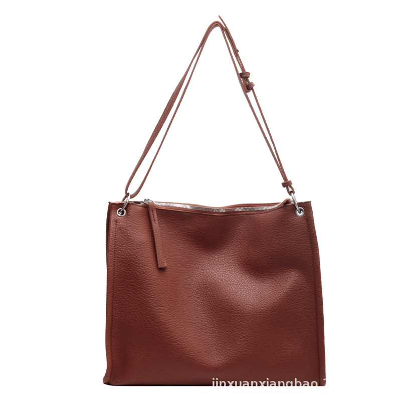 Retro Fashion Soft Leather Women's Bag 2022 New Autumn Leisure Messenger Bag Large Capacity Totes Shoulder Bag
