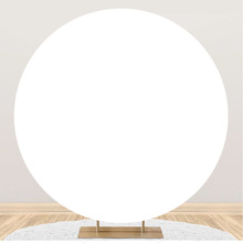 纯色松紧带白色圆形黑色绿色幕布生日派对装饰跨境外贸弹性背景布