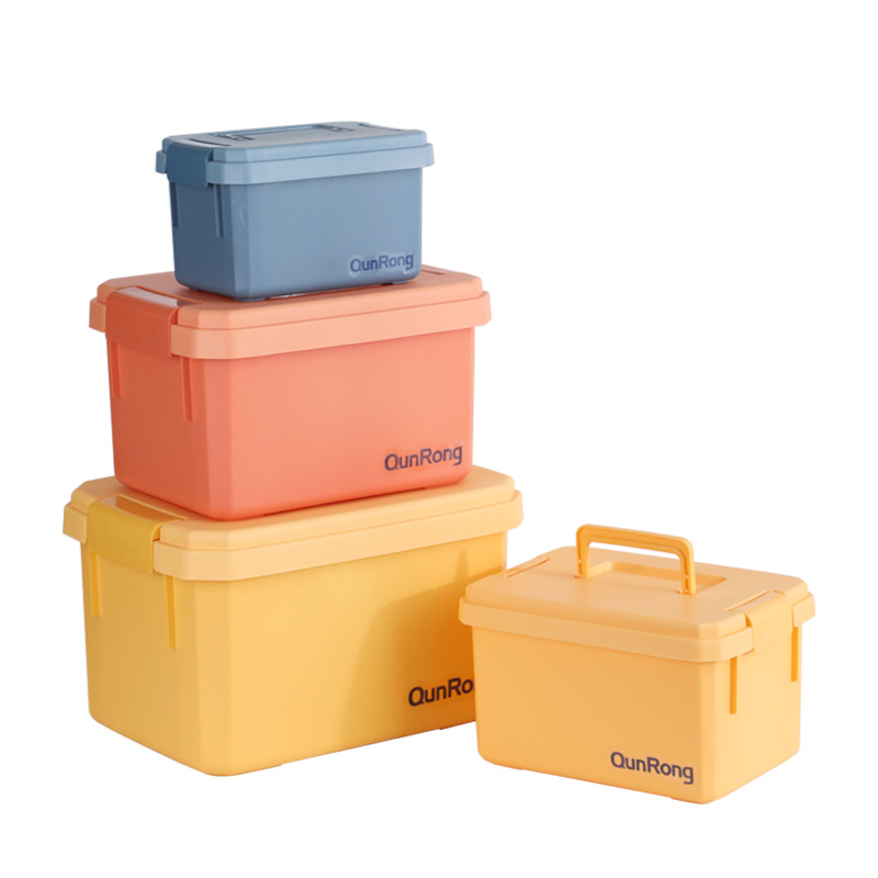 Children's Storage Box Transparent Toy Storage Box Portable Cosmetics Storage Box Ultra-Light Clay Magnetic Sheet Packing Box