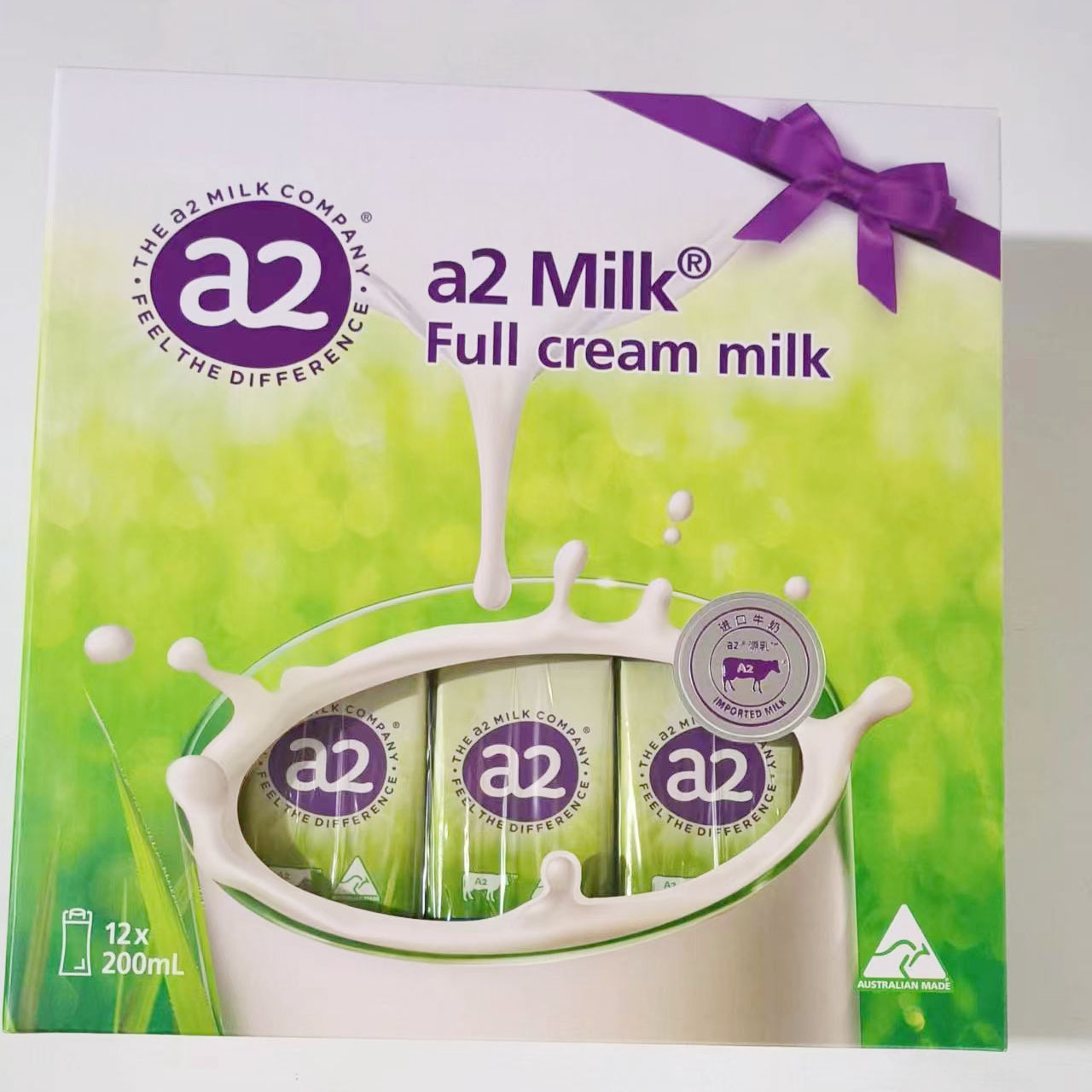 澳洲进口奶源a2 营养早餐奶成人/儿童成长牛奶200ml*12瓶整箱装