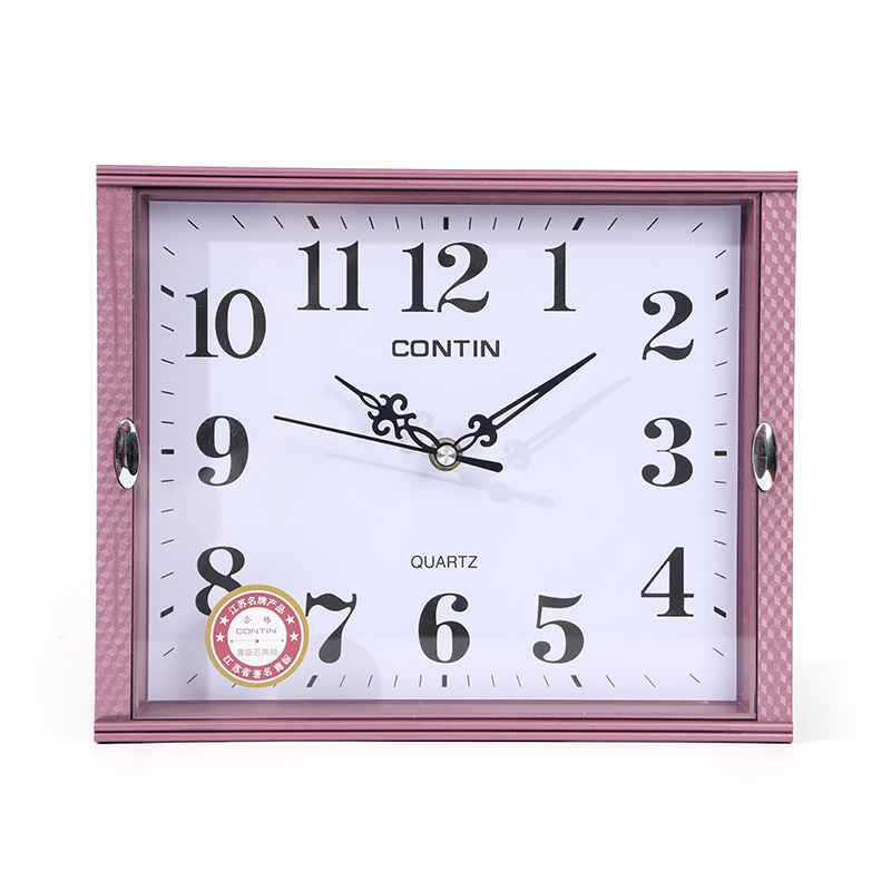 Kangtian New Home Fashion High-End Clock Wall Clock Living Room Punch-Free European Entry Lux Clock Factory Wholesale