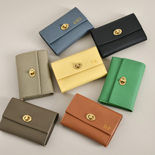 Genuine Leather Women Card Holder Custom Letters Luxury跨境