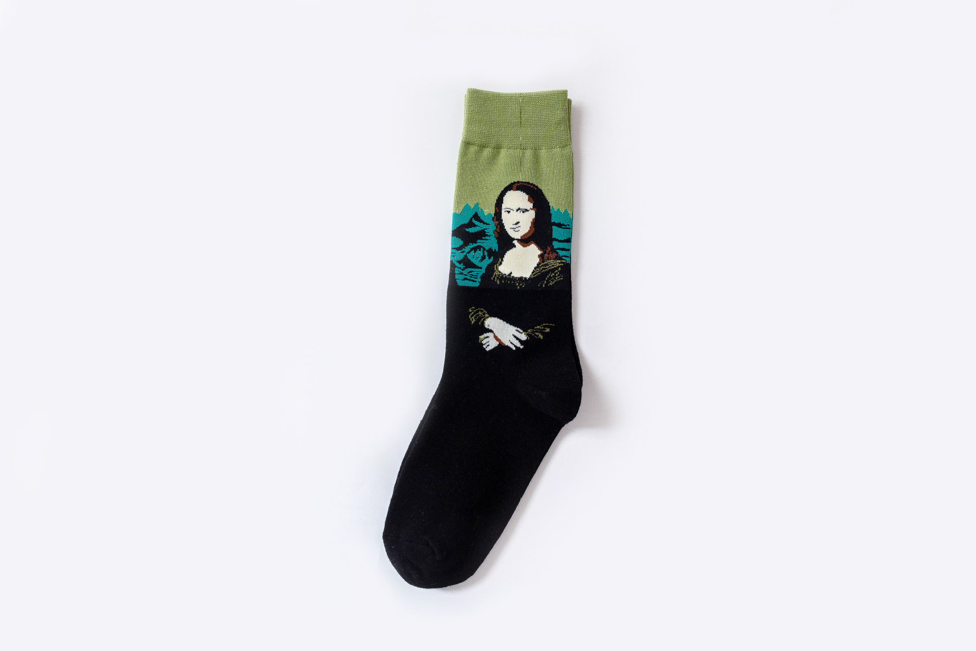 Socks Men's European and American Retro Famous Painting Oil Painting Socks Women's Mid-Calf 23 Men and Women Middle-Long Stockings Couple Trendy Socks Artistic