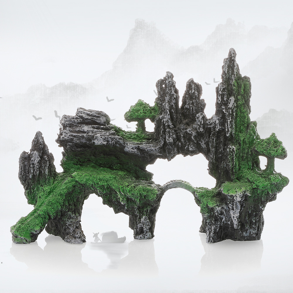 水族用品鱼缸造景水族箱装饰树脂工艺品假山仿真假山石鱼缸摆件gs