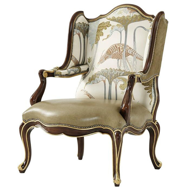 英式休闲椅亚历山大家具扶手椅别墅大户型新古典扶手单人休闲椅子