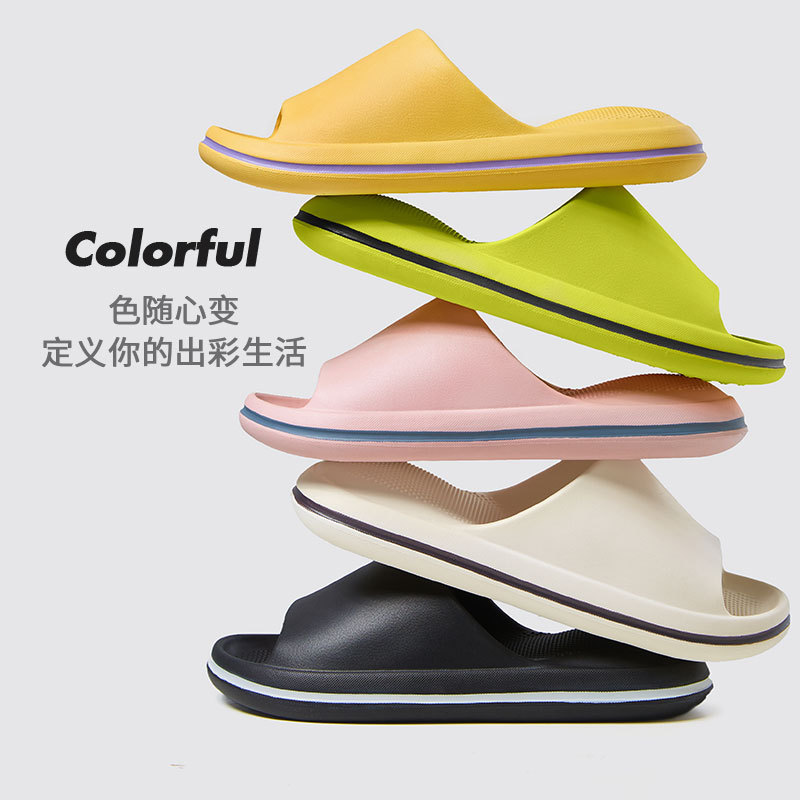 2023 new platform slippers women‘s summer fashion sports sandals soft bottom air mattress bread home slippers