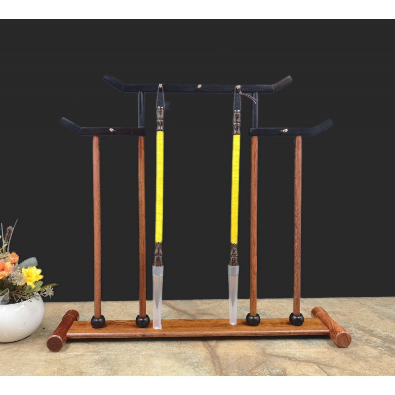 缅甸花梨木可拆卸笔架紫光檀红木玉架10针毛笔架摆件书房文房四宝