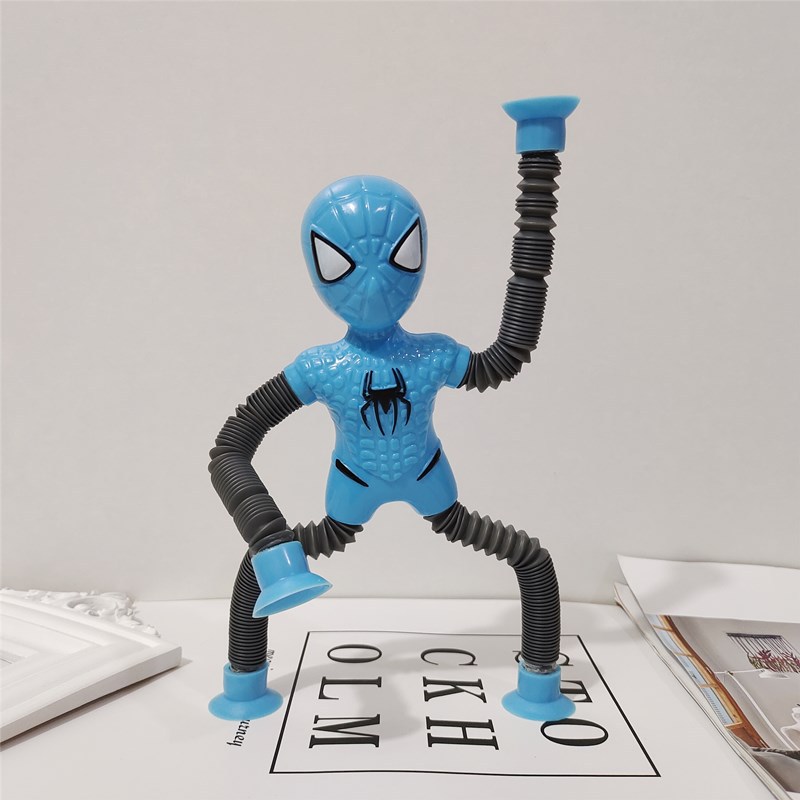 Factory Direct Sales Spider Stretch Tube Marvel Super Hero Lala Tube Giraffe Robot Decompression Toy