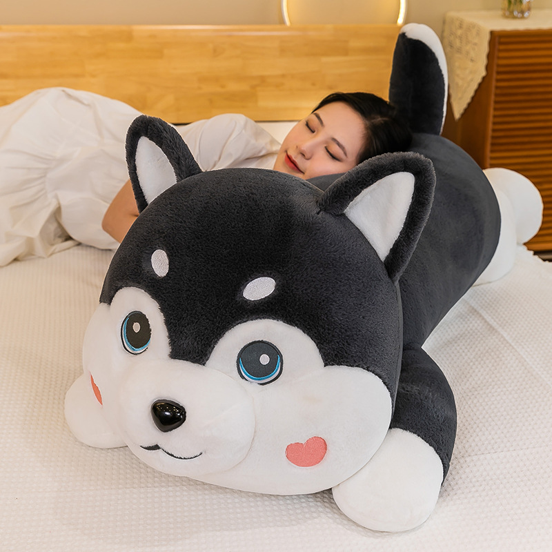 Children's Shiba Inu Pillow Plush Toy Super Soft Bed Sleeping Doll Husky Doll Birthday Gift for Girls