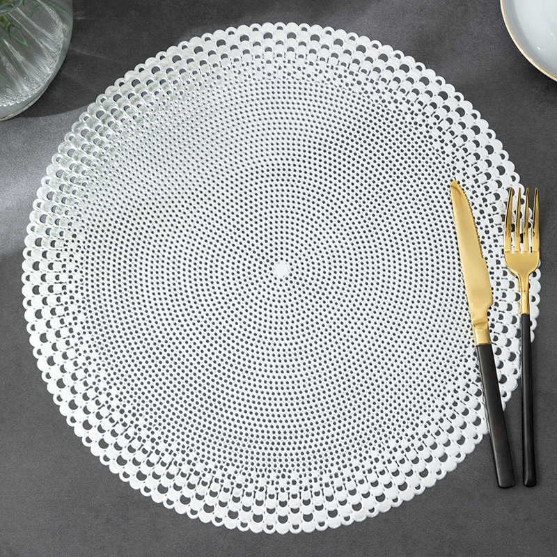 Pvc Western-Style Placemat Hollow Heat Proof Mat Dining Table Cushion Coaster Placemat Cross-Border E-Commerce Hotel Restaurant Table Cloth Placemat