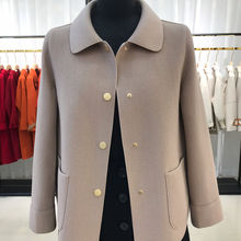 双面羊绒大衣女短款2023新款高端显瘦韩版两面穿妈妈装羊毛呢外套