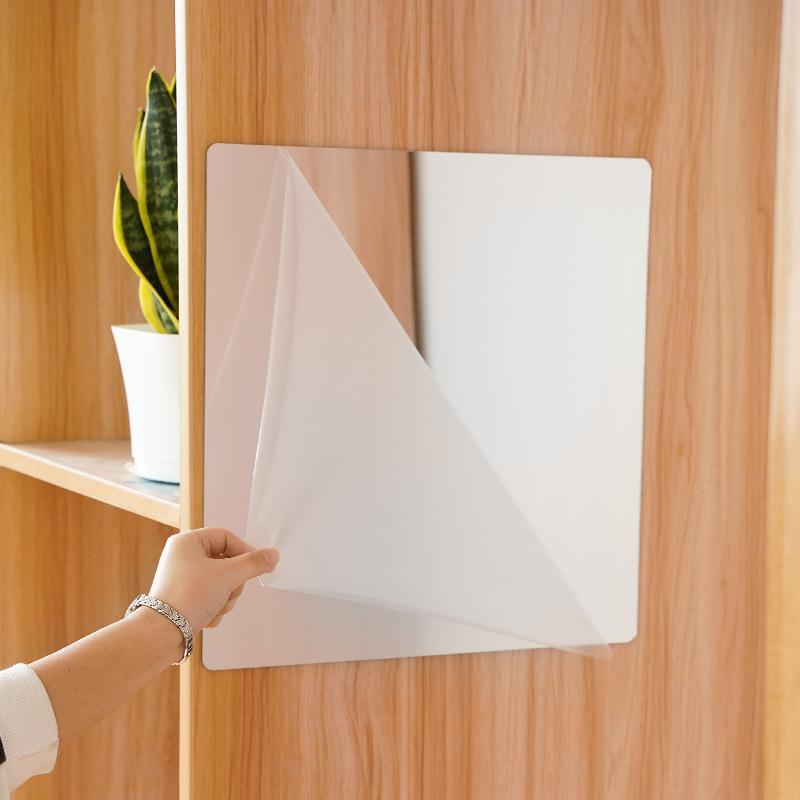 软镜子贴墙全身穿衣镜自粘高清化妆镜亚克力贴片浴室宿舍壁挂镜子