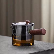 玻璃泡茶壶2024新款煮茶器家用耐高温侧把单壶烧水公道杯功夫茶具