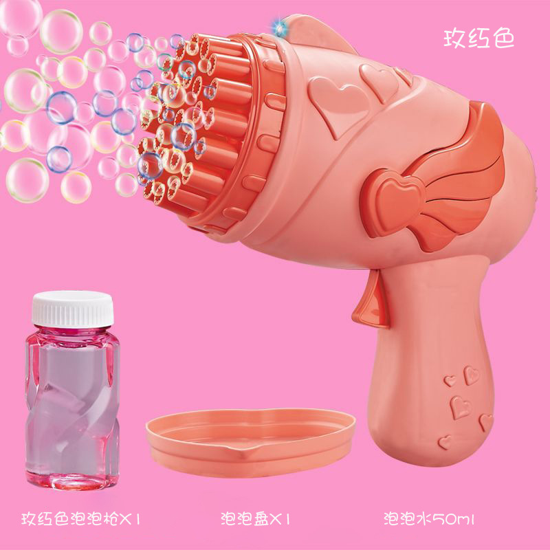 Tiktok Same Style 26-Hole Bubble Machine Night Market Stall Hot Sale Children's Toy Online Red New Home Gat