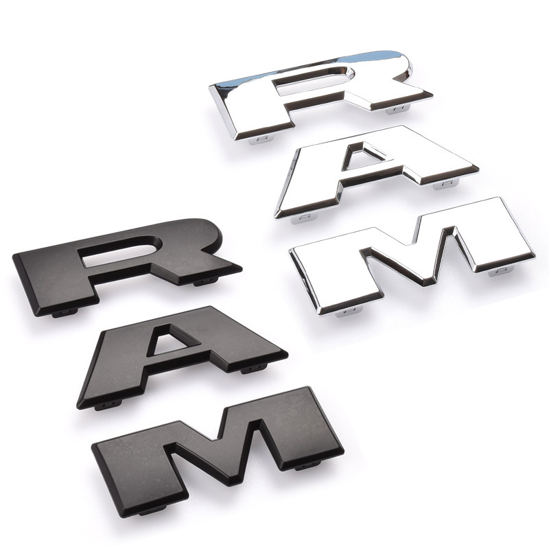 新款ram中网标 适用道奇ram 1500 中网车标 公羊皮卡贴标 abs改装