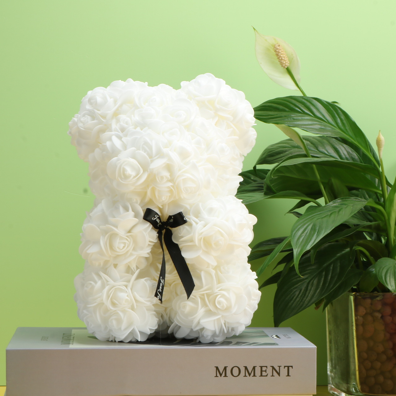 Factory Wholesale Foam PE Rose Bear Valentine's Day Gift BEBEAR Creative Preserved Fresh Flower Bear for Girlfriend