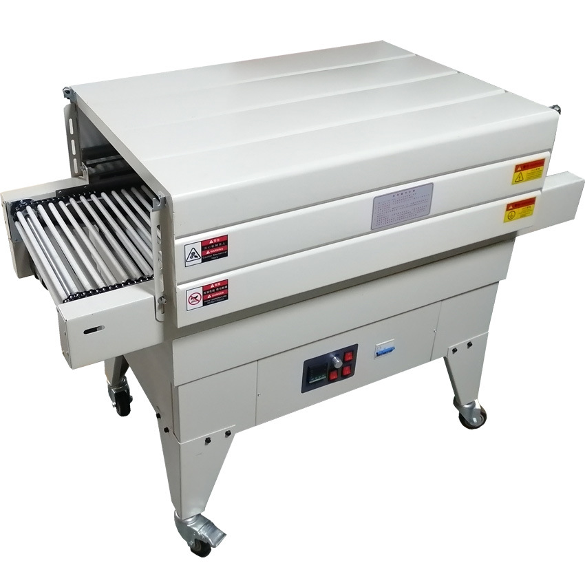 深圳化妆品热缩包装机,纸盒免倒角热缩膜收缩机