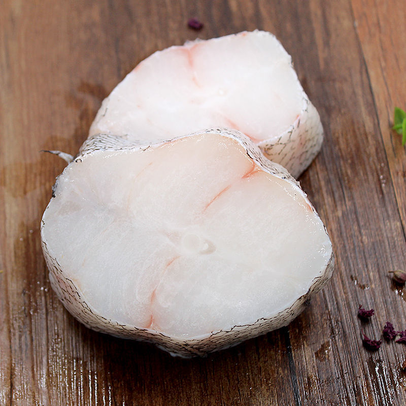 银鳕鱼大块新鲜鳕鱼块深海鳕鱼片鳕鱼排段冷冻鳕鱼辅食肉无冰衣