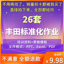 指导书表格SOPMIexcel丰田培训资料标准化样本模板TPS作业生产线