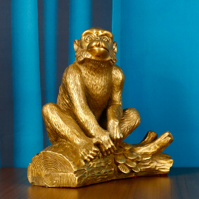 w1tr铜猴摆件猴子风水家居工艺品十二生肖猴吉祥物摆件办公室风水