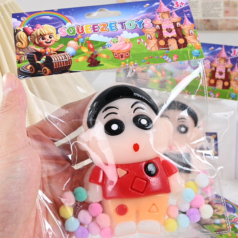 new tpr dynamic superman crayon xiaoxin cartoon decompression squeezing toy decompression fun vent children‘s toys