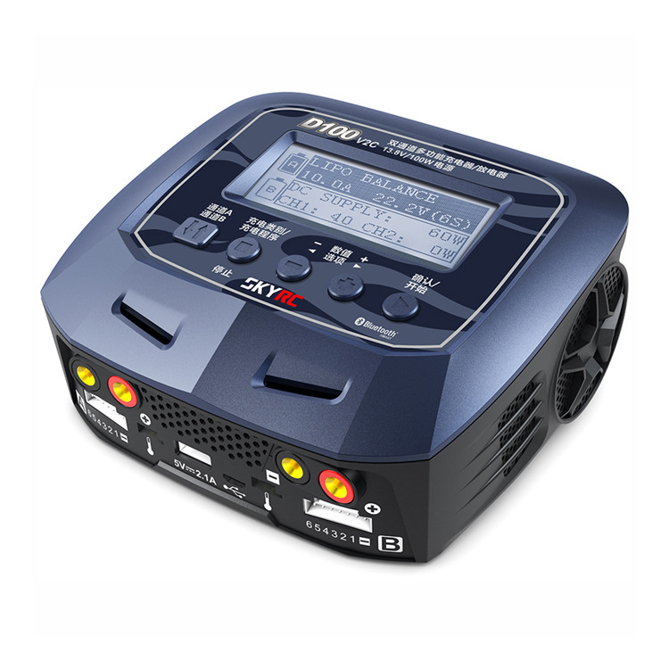 skyrc d100 v2c 智能平衡充电器sk-100131中文语音版和英文语音版