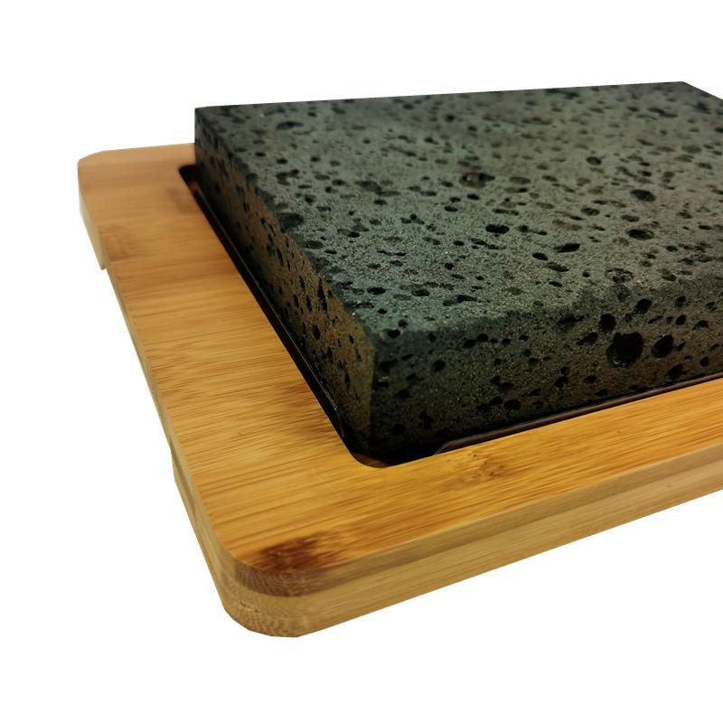 火山石板烧酒店民宿花岗石烤肉盘石烤盘小吃火山石烧烤盘特色石片