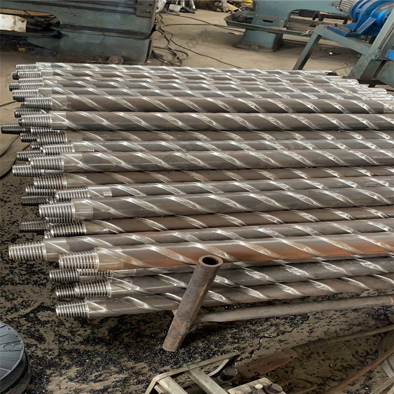 弹簧销自动锁合螺旋钻杆 麻花钻杆 地质螺旋钻杆 500mm螺旋钻杆