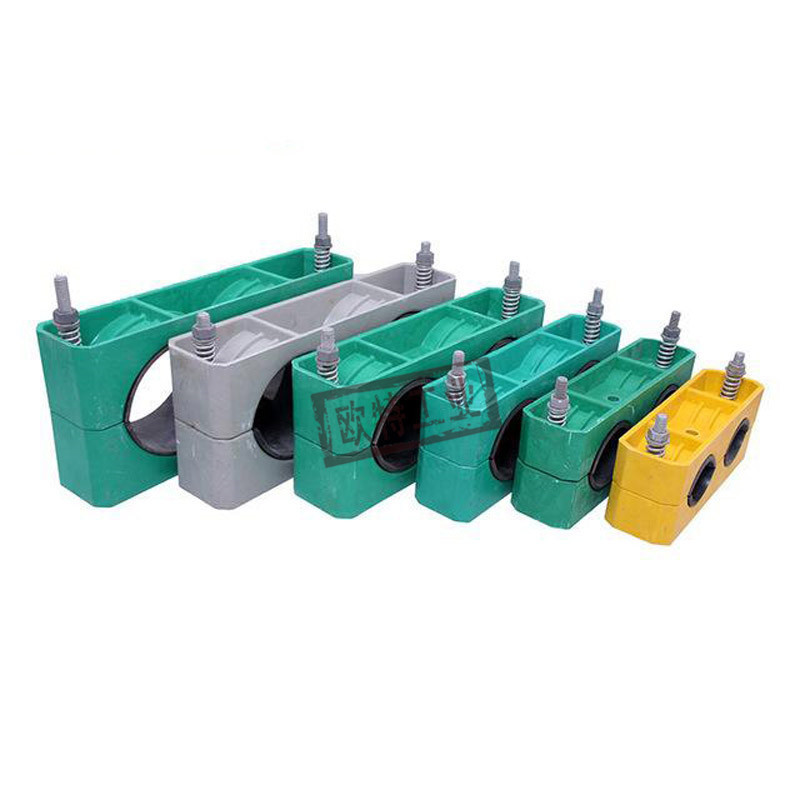 高压电缆线扣玻璃钢双孔固定夹一字型电缆夹具二线用电缆抱箍