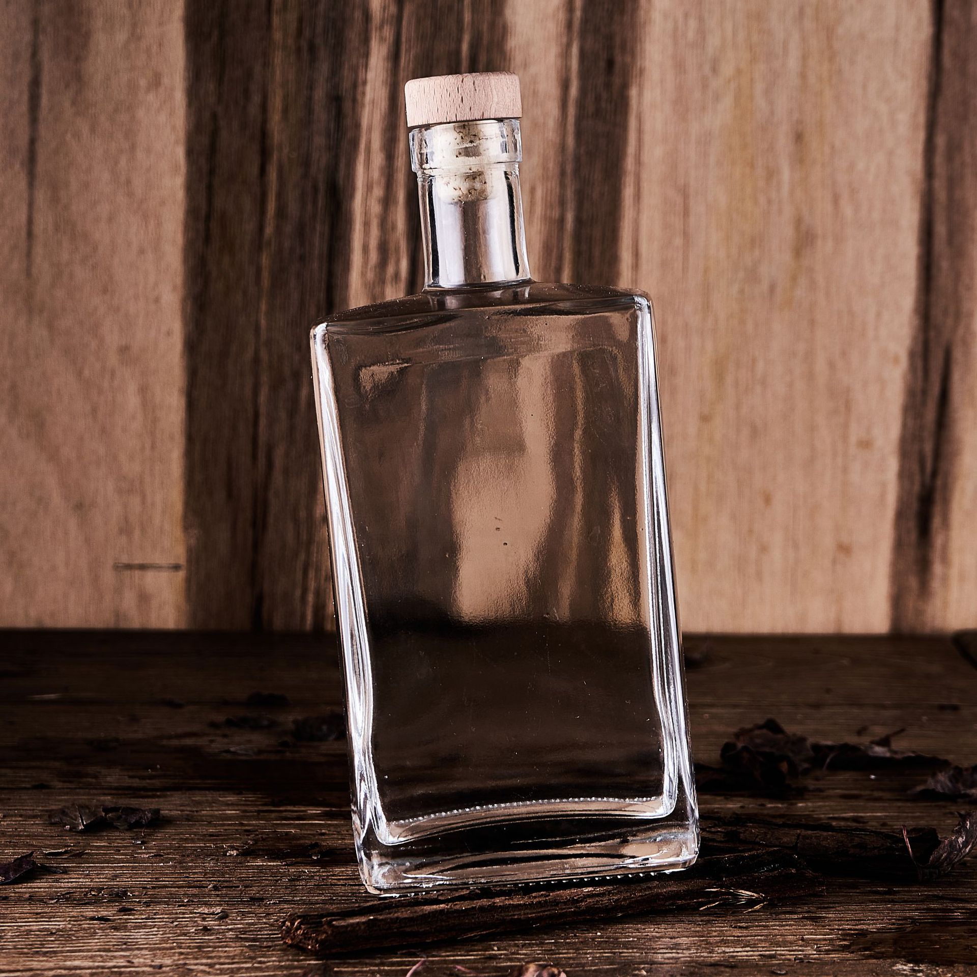 优质白兰地玻璃瓶760 毫升方形威士忌酒瓶伏特加酒瓶朗姆酒玻璃瓶