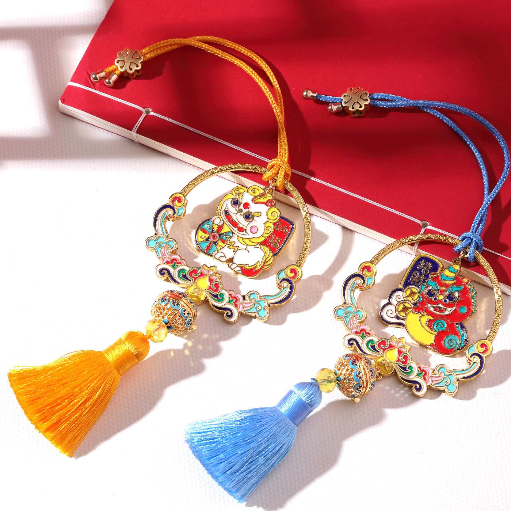 厂家汽车车内吊饰香薰挂件金属可爱醒狮貔貅车挂国潮礼品中国风