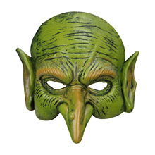万圣节魔兽世界怪兽半脸面具头套恐怖吓人尖鼻子面罩厂家批发定做