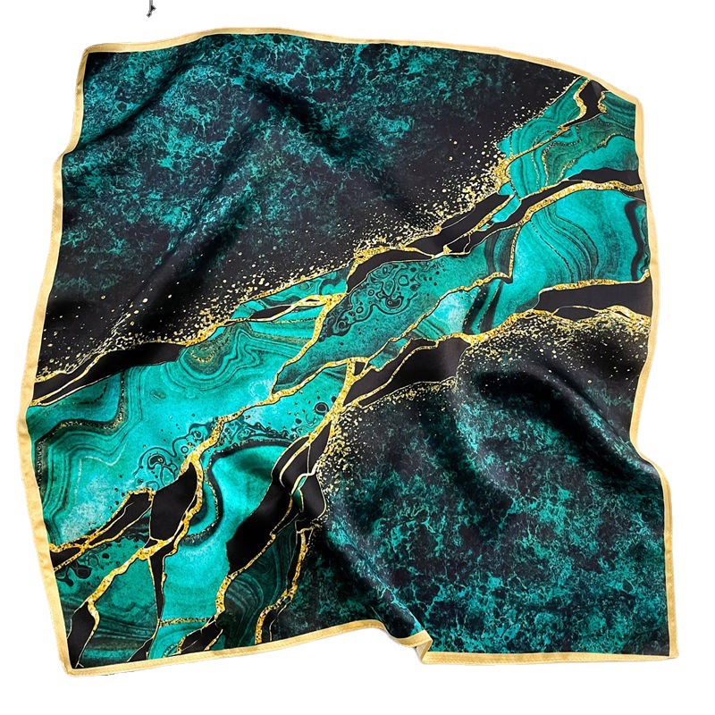 Glaze Scenery Hangzhou Silk Scarf Silk Women's Spring and Autumn All-Matching 53cm Small Square Towel Mulberry Silk Scarf Scarf