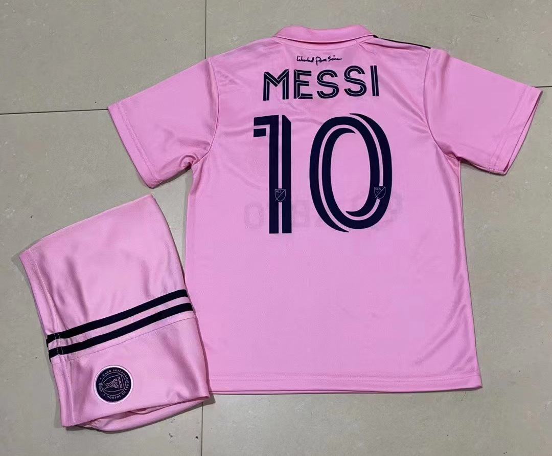 23-24迈阿密主客场10号梅西足球服儿童成人球衣数码印14码-2xl