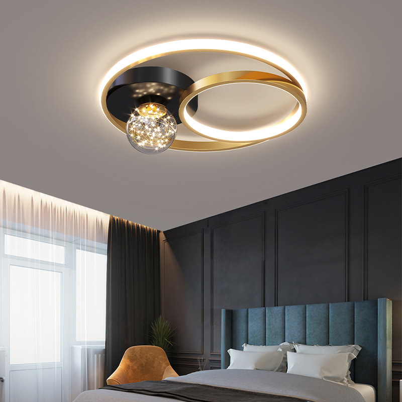 Ceiling Light LED Light Simple Modern Nordic Creative Personality round Room Light Cozy and Romantic Bedroom Study Lamp
