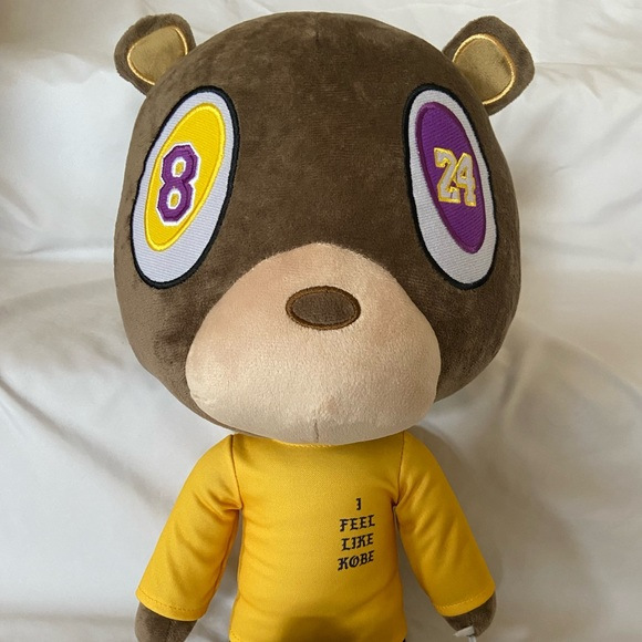 跨境新品 kanye west kobe bear plush 侃爷泰迪熊科比玩偶公仔